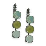 Earrings by Mariana Woman Charming Olivine and Opal Swarovski Crystals - Image 3