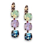 Earrings by Mariana Woman Precious Lavender and Chrysolite Swarovski Crystals