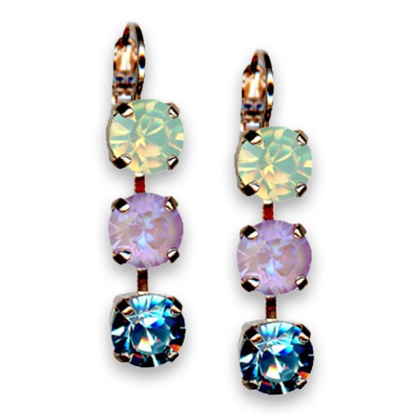Earrings by Mariana Woman Precious Lavender and Chrysolite Swarovski Crystals