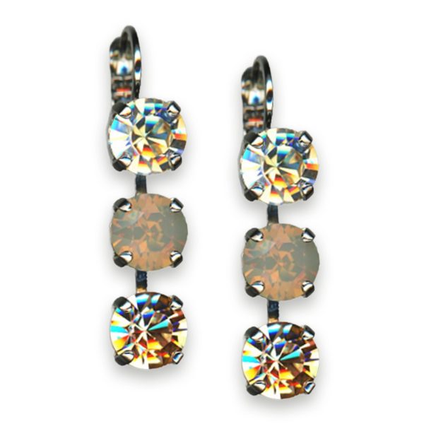 Earrings by Mariana Woman Exquisite Golden and Opal Swarovski Crystals