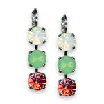 Earrings by Mariana Woman Beautiful Rose and Opal Swarovski Crystals - Image 3