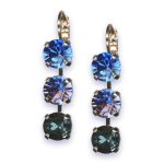 Earrings by Mariana Woman Gorgeous Purple and Blue Swarovski Crystals