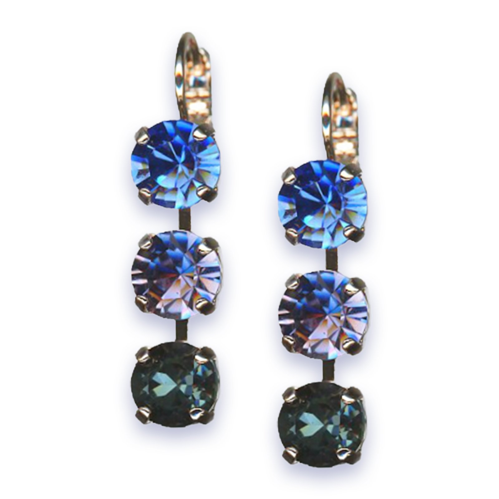 E-1440-1-1163-RG6 (1) Earrings by Mariana Woman Gorgeous Purple and Blue Swarovski Crystals - Image 1