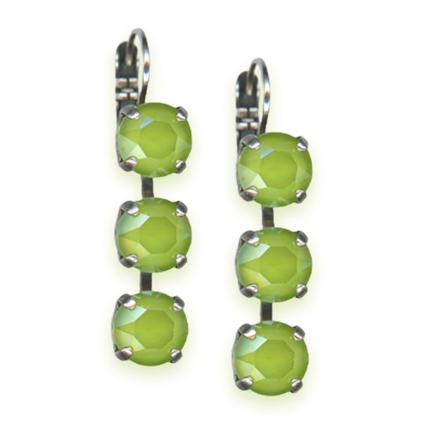 Earrings by Mariana Woman Charming Peridot Swarovski Crystals