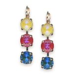 Earrings by Mariana Woman Shimmering Sunshine and Blush Swarovski Crystals - Image 2