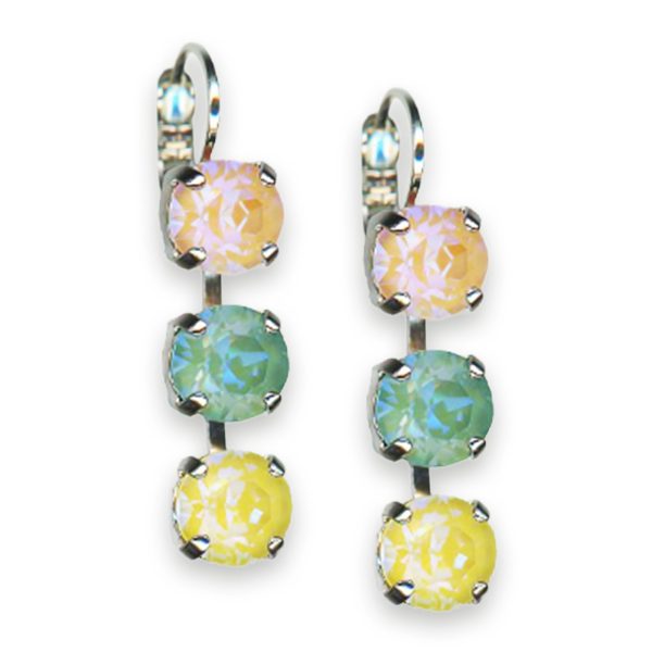 Earrings by Mariana Woman Beautiful Peach and Laguna Swarovski Crystals