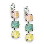 Earrings by Mariana Woman Beautiful Peach and Laguna Swarovski Crystals - Image 2