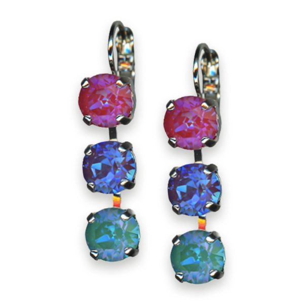 Earrings by Mariana Woman Exquisite Blush and Plum Swarovski Crystals