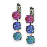 Earrings by Mariana Woman Exquisite Blush and Plum Swarovski Crystals - Image 2