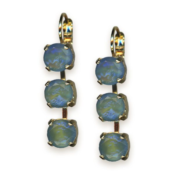 Earrings by Mariana Woman Alluring Scarabaeus Green Swarovski Crystals