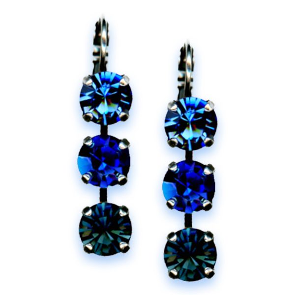 Earrings by Mariana Woman Gorgeous Sapphire and Montana Swarovski Crystals