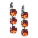 Earrings by Mariana Woman Sassy Hyacinth Swarovski Crystals - Image 2
