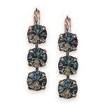 Earrings by Mariana Woman Elegant Silver Night Swarovski Crystals - Image 3