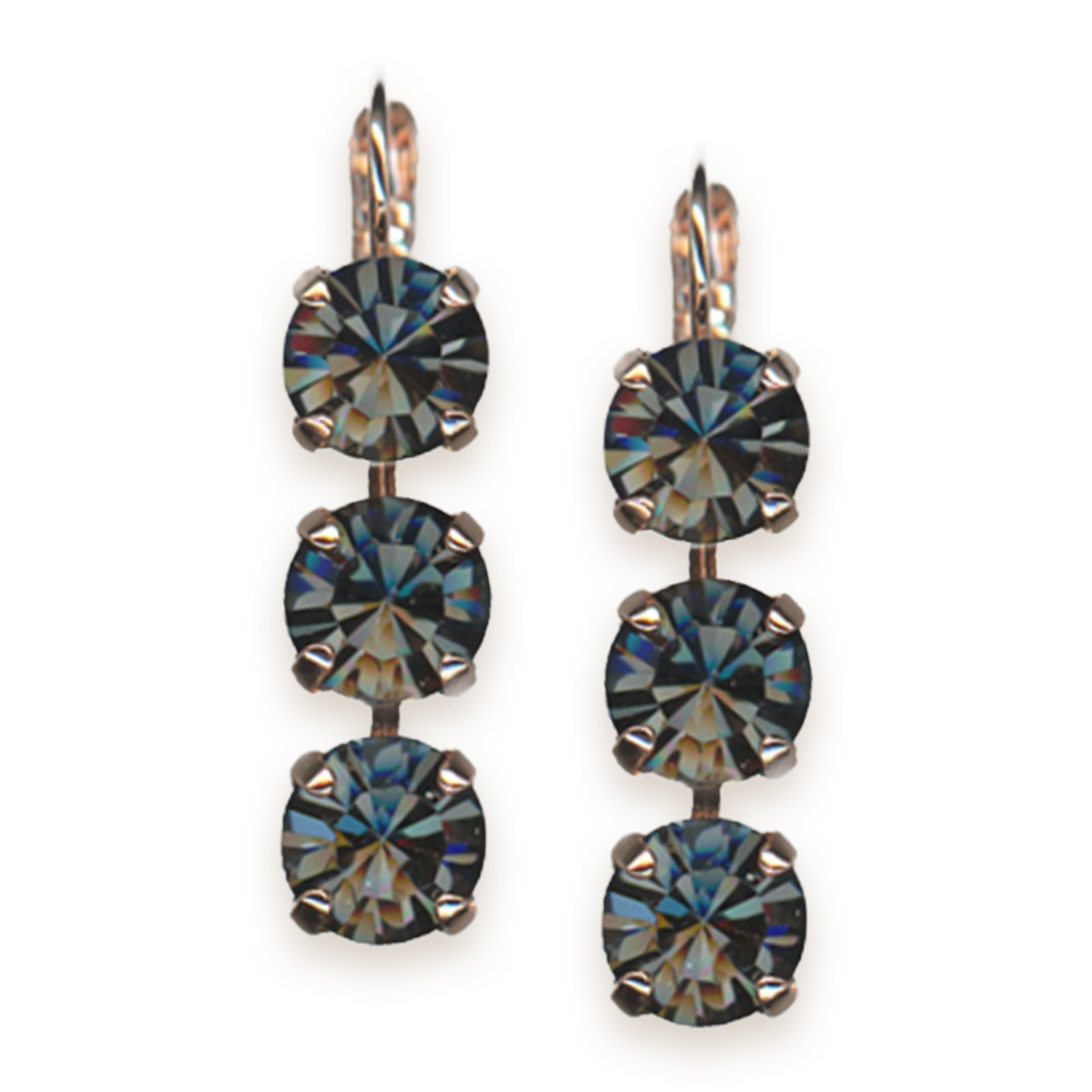 E-1440-1-245245-RG6 (3) Earrings by Mariana Woman Elegant Silver Night Swarovski Crystals - Image 1