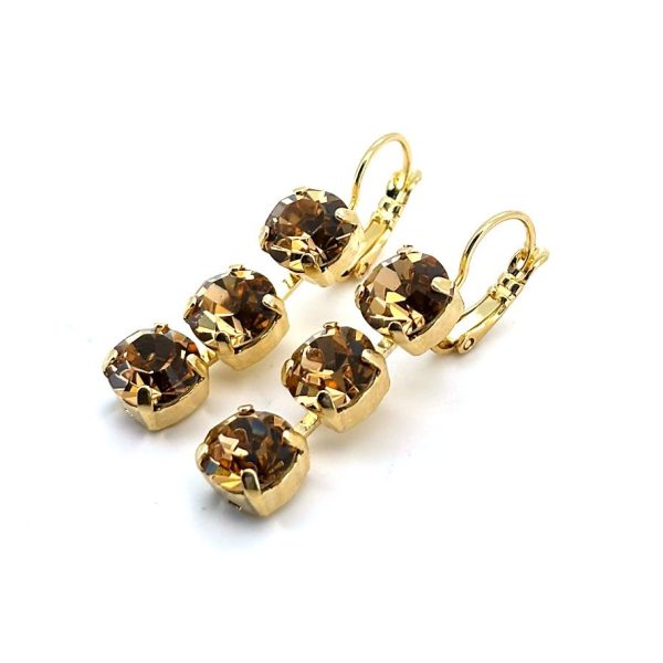 Earrings By Mariana Woman Glamorous Topaz Swarovski Crystals