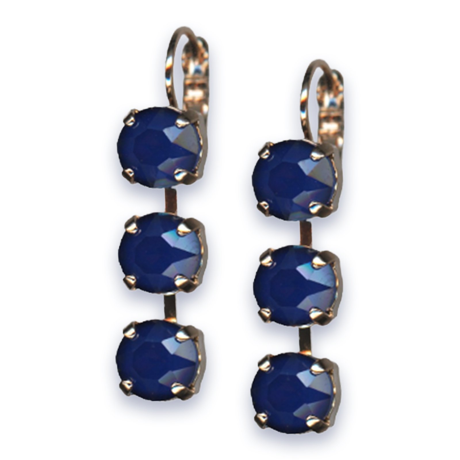 E-1440-1-255255-RG6 (3) Earrings by Mariana Woman Luxurious Blue Swarovski Crystals - Image 1