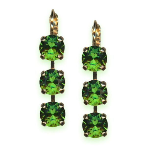 Earrings by Mariana Woman Opulent Green Swarovski Crystals
