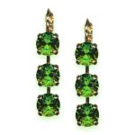 Earrings by Mariana Woman Opulent Green Swarovski Crystals - Image 3