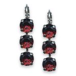Earrings by Mariana Woman Elegant Burgundy Swarovski Crystals