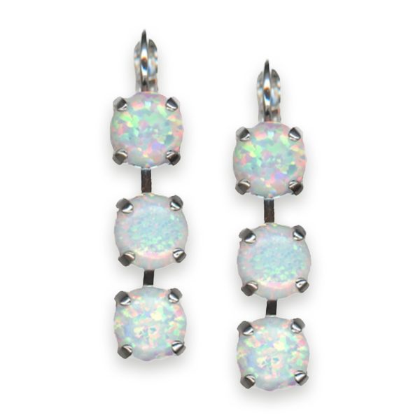 Earrings by Mariana Woman Timeless Synthetic Opal Mineral Swarovski Crystals