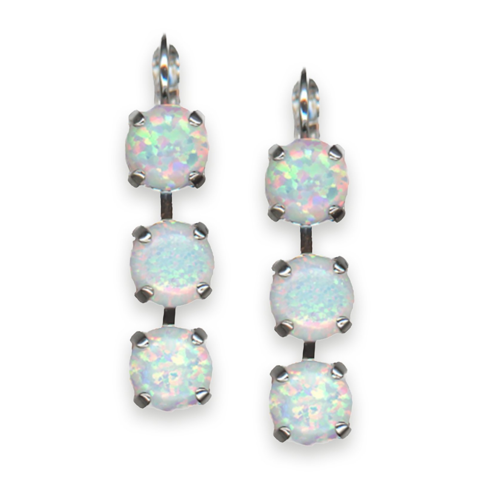 E-1440-1SO3-M9M9-RO6 (1) Earrings by Mariana Woman Timeless Synthetic Opal Mineral Swarovski Crystals - Image 1