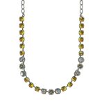 Necklace by Mariana Woman Dainty Floral Yellow and Clear Swarovski Crystals - Image 3
