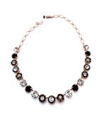 Necklace by Mariana Woman Glamorous Jet and Clear Swarovski Crystals