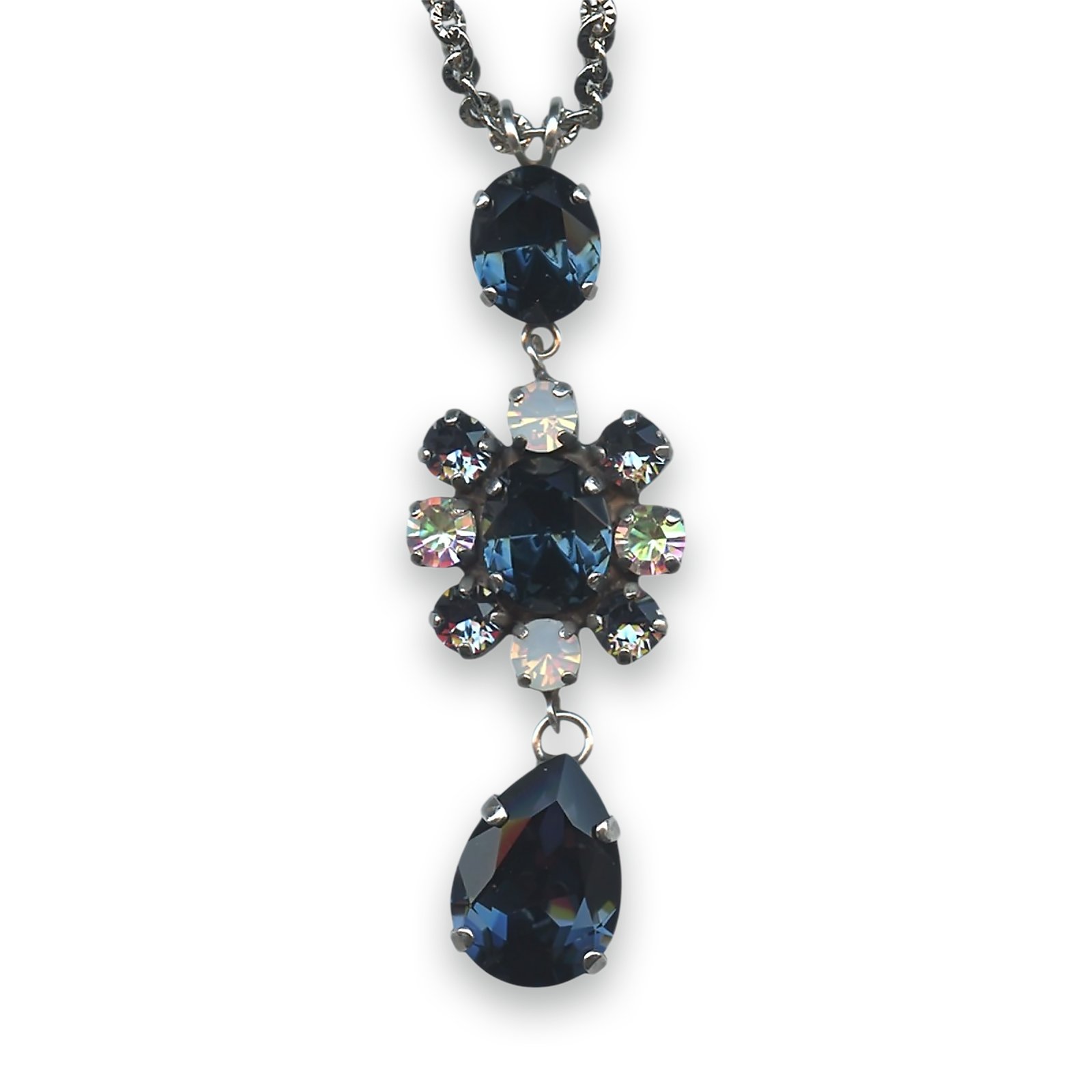 N-5156-2-1069-SP (1) Necklace Pendant by Mariana Woman Glamorous Montana and AB Swarovski Crystals - Image 1