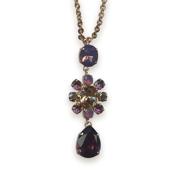 Necklace Pendant by Mariana Woman Alluring Amethyst Swarovski Crystals