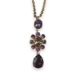 Necklace Pendant by Mariana Woman Alluring Amethyst Swarovski Crystals - Image 2