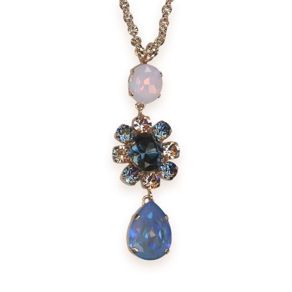 Necklace Pendant by Mariana Woman Ethereal Montana and Opal Swarovski Crystals
