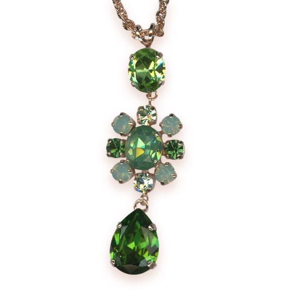 Necklace Pendant by Mariana Woman Fab Peridot Swarovski Crystals