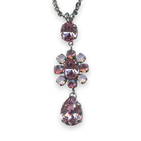 Necklace Pendant by Mariana Woman Lovely Rose Swarovski Crystals