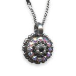 Necklace Pendant by Mariana Woman Timeless Pearl Mineral and AB Swarovski Crystals - Image 3