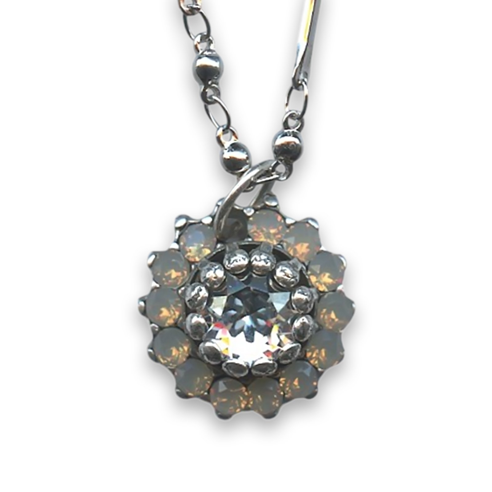 N-5163-1049-SP (1) Necklace Pendant by Mariana Woman Timeless Opal and Clear Swarovski Crystals - Image 1