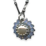 Necklace Pendant by Mariana Woman Charming Pearl and Blue Swarovski Crystals - Image 3