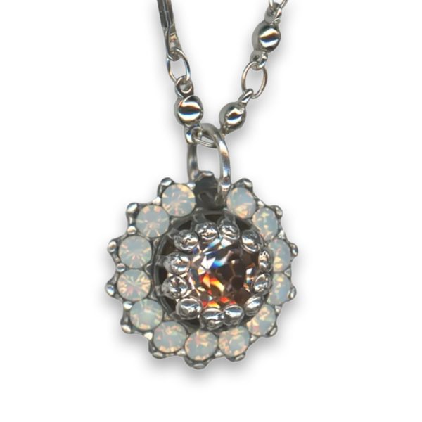 Necklace Pendant by Mariana Woman Chic Rose and Opal Swarovski Crystals