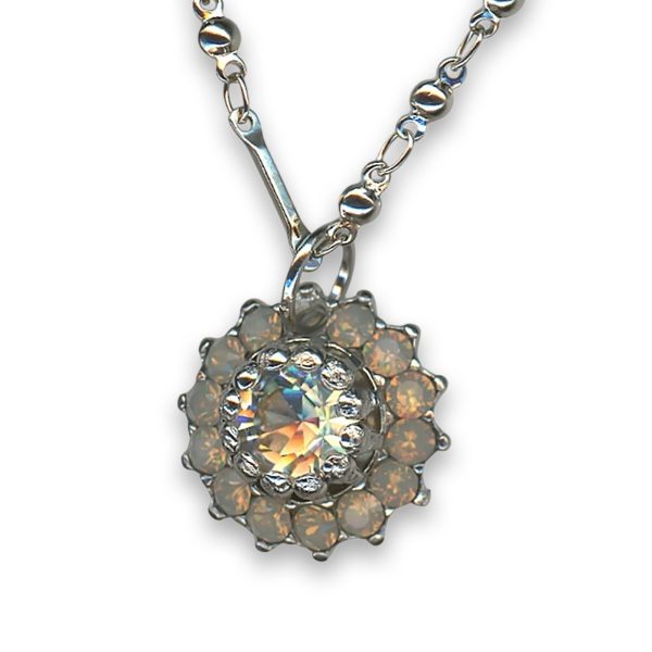 Necklace Pendant by Mariana Woman Classy Clear and Opal Swarovski Crystals