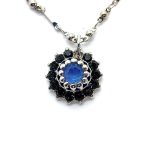 Necklace Pendant by Mariana Woman Gorgeous Montana and Ocean Swarovski Crystals