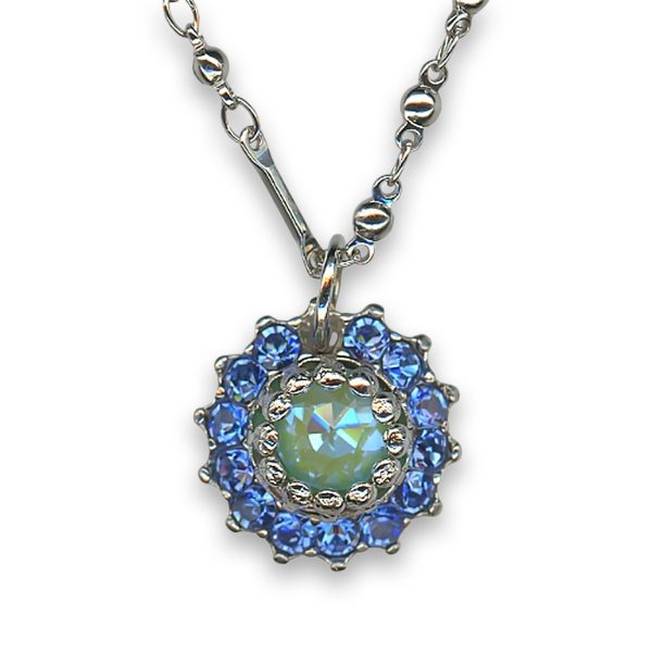 Necklace Pendant by Mariana Woman Gorgeous Blue and Laguna Swarovski Crystals