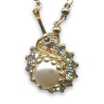 Necklace Pendant by Mariana Woman Timeless Pearl and Vitral Swarovski Crystals - Image 2