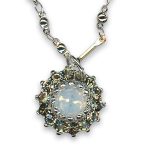 Necklace Pendant by Mariana Woman Fab Black Diamond and Opal Swarovski Crystals