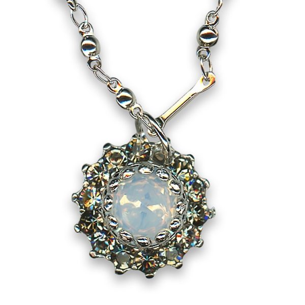 Necklace Pendant by Mariana Woman Fab Black Diamond and Opal Swarovski Crystals