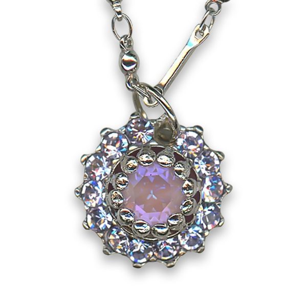 Necklace Pendant by Mariana Woman Charming Violet and Lavender Swarovski Crystals