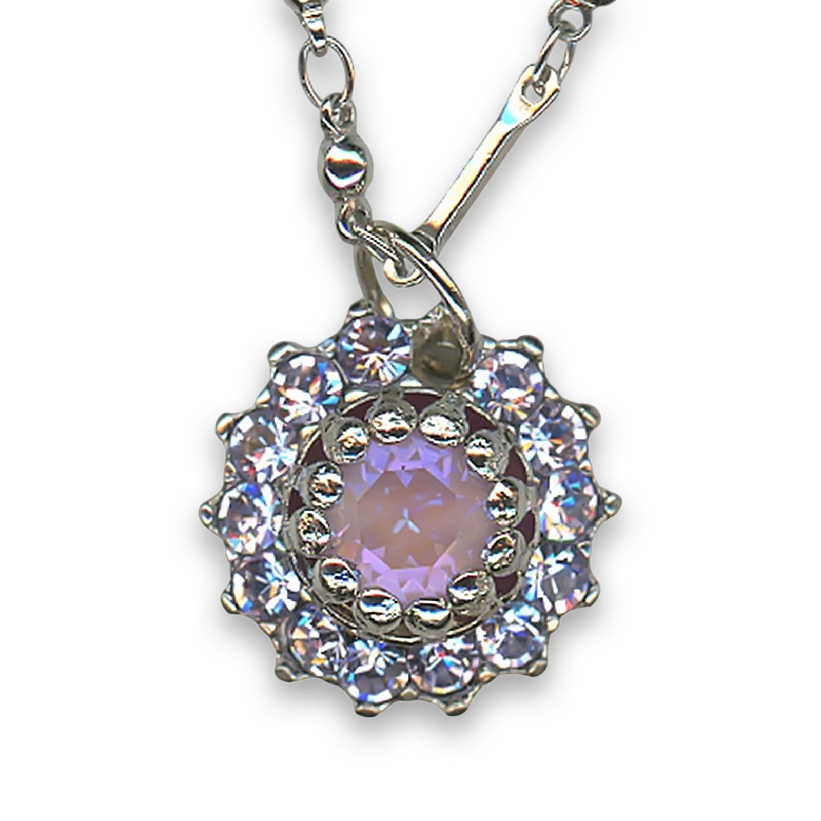 N-5163-371144-RO (1) Necklace Pendant by Mariana Woman Charming Violet and Lavender Swarovski Crystals - Image 1