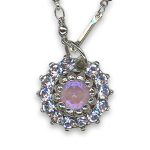 Necklace Pendant by Mariana Woman Charming Violet and Lavender Swarovski Crystals - Image 2