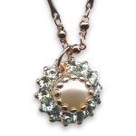 Necklace Pendant by Mariana Woman Alluring Pearl and Azure Swarovski Crystals - Image 3