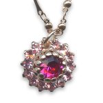 Necklace Pendant by Mariana Woman Sassy Rose Swarovski Crystals - Image 3