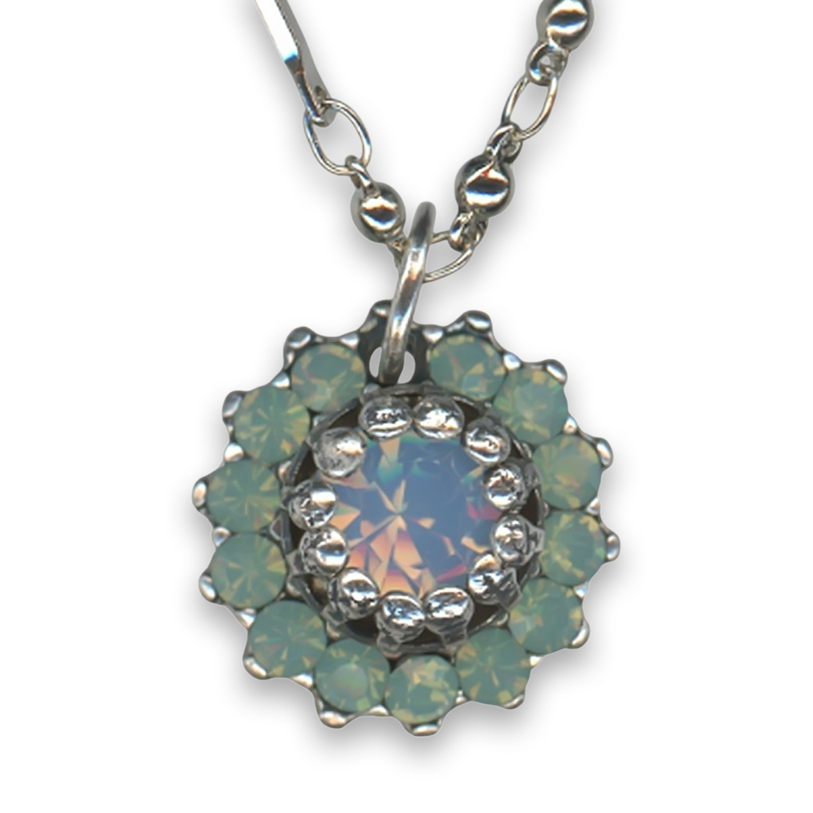 N-5163-7171-SP (1) Necklace Pendant by Mariana Woman Fab Blue and Opal Swarovski Crystals - Image 1