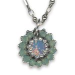 Necklace Pendant by Mariana Woman Fab Blue and Opal Swarovski Crystals - Image 3